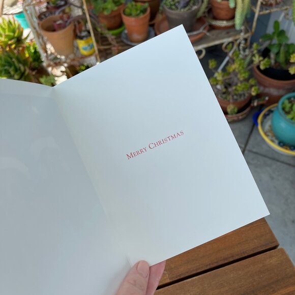 VINTAGE 90s 🐶 WILLIAM WEGMAN WEIMARANER DOG FOTOFOLIO CHRISTMAS CARD . 1995 XMAS - Picture 3 of 8